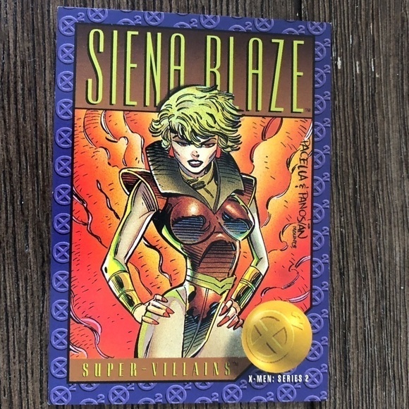 Marvel Other - Vintage X-men 1993 trading card: Super Villains: Siena Blaze #77